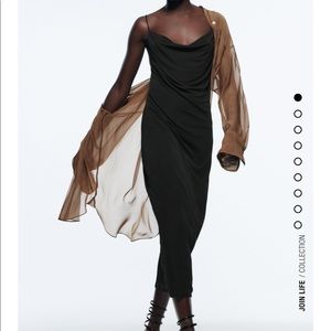 Zara silk slip dress